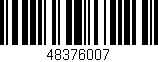 Código de barras (EAN, GTIN, SKU, ISBN): '48376007'