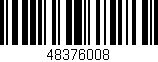 Código de barras (EAN, GTIN, SKU, ISBN): '48376008'