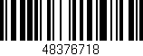 Código de barras (EAN, GTIN, SKU, ISBN): '48376718'