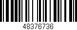 Código de barras (EAN, GTIN, SKU, ISBN): '48376736'