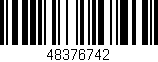 Código de barras (EAN, GTIN, SKU, ISBN): '48376742'