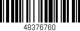 Código de barras (EAN, GTIN, SKU, ISBN): '48376760'
