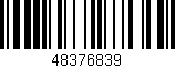 Código de barras (EAN, GTIN, SKU, ISBN): '48376839'