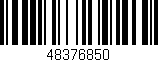 Código de barras (EAN, GTIN, SKU, ISBN): '48376850'