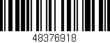 Código de barras (EAN, GTIN, SKU, ISBN): '48376918'