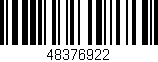 Código de barras (EAN, GTIN, SKU, ISBN): '48376922'