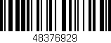 Código de barras (EAN, GTIN, SKU, ISBN): '48376929'