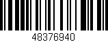 Código de barras (EAN, GTIN, SKU, ISBN): '48376940'