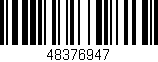 Código de barras (EAN, GTIN, SKU, ISBN): '48376947'