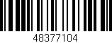 Código de barras (EAN, GTIN, SKU, ISBN): '48377104'