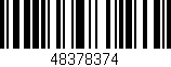 Código de barras (EAN, GTIN, SKU, ISBN): '48378374'