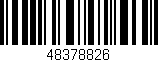 Código de barras (EAN, GTIN, SKU, ISBN): '48378826'