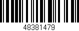 Código de barras (EAN, GTIN, SKU, ISBN): '48381479'