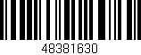 Código de barras (EAN, GTIN, SKU, ISBN): '48381630'