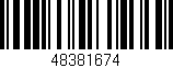 Código de barras (EAN, GTIN, SKU, ISBN): '48381674'