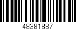 Código de barras (EAN, GTIN, SKU, ISBN): '48381887'