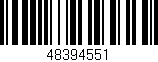 Código de barras (EAN, GTIN, SKU, ISBN): '48394551'