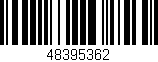 Código de barras (EAN, GTIN, SKU, ISBN): '48395362'