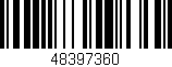 Código de barras (EAN, GTIN, SKU, ISBN): '48397360'