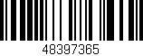 Código de barras (EAN, GTIN, SKU, ISBN): '48397365'