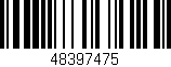 Código de barras (EAN, GTIN, SKU, ISBN): '48397475'