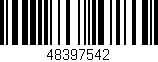 Código de barras (EAN, GTIN, SKU, ISBN): '48397542'