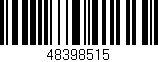 Código de barras (EAN, GTIN, SKU, ISBN): '48398515'