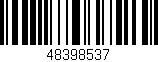 Código de barras (EAN, GTIN, SKU, ISBN): '48398537'