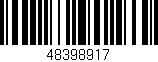 Código de barras (EAN, GTIN, SKU, ISBN): '48398917'