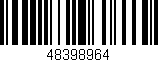 Código de barras (EAN, GTIN, SKU, ISBN): '48398964'