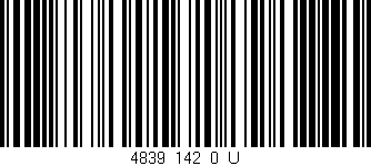 Código de barras (EAN, GTIN, SKU, ISBN): '4839_142_0_U'