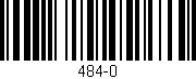 Código de barras (EAN, GTIN, SKU, ISBN): '484-0'