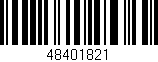 Código de barras (EAN, GTIN, SKU, ISBN): '48401821'