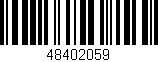 Código de barras (EAN, GTIN, SKU, ISBN): '48402059'