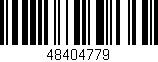 Código de barras (EAN, GTIN, SKU, ISBN): '48404779'