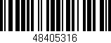 Código de barras (EAN, GTIN, SKU, ISBN): '48405316'