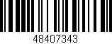 Código de barras (EAN, GTIN, SKU, ISBN): '48407343'