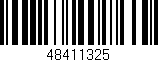 Código de barras (EAN, GTIN, SKU, ISBN): '48411325'