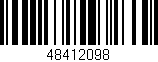 Código de barras (EAN, GTIN, SKU, ISBN): '48412098'