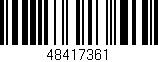 Código de barras (EAN, GTIN, SKU, ISBN): '48417361'