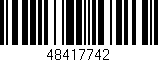 Código de barras (EAN, GTIN, SKU, ISBN): '48417742'