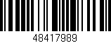 Código de barras (EAN, GTIN, SKU, ISBN): '48417989'