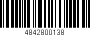Código de barras (EAN, GTIN, SKU, ISBN): '4842800138'