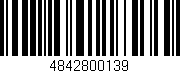 Código de barras (EAN, GTIN, SKU, ISBN): '4842800139'