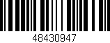 Código de barras (EAN, GTIN, SKU, ISBN): '48430947'