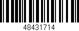 Código de barras (EAN, GTIN, SKU, ISBN): '48431714'