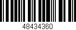 Código de barras (EAN, GTIN, SKU, ISBN): '48434360'