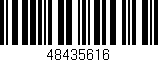 Código de barras (EAN, GTIN, SKU, ISBN): '48435616'