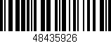 Código de barras (EAN, GTIN, SKU, ISBN): '48435926'