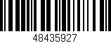 Código de barras (EAN, GTIN, SKU, ISBN): '48435927'